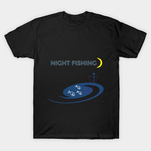 NIGHT FISHING T-Shirt by YellowMadCat